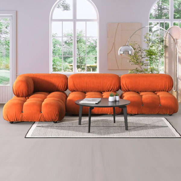 Camaleonda Sofa Modular Velvet Orange 1 scaled | Sohnne®