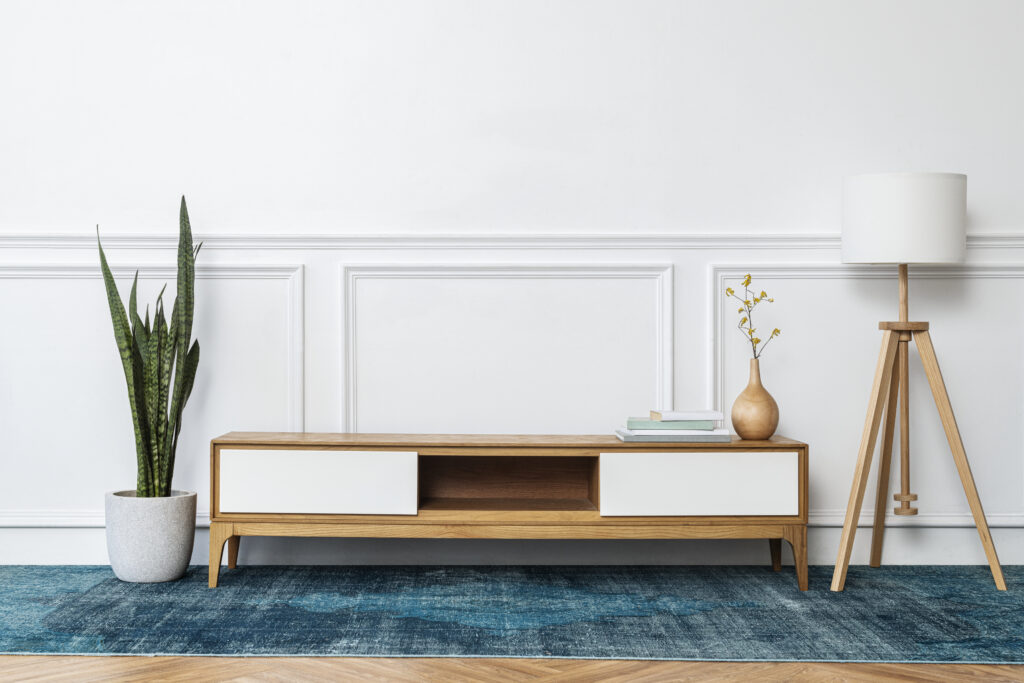 contemporary living room with blue carpet 1 | Sohnne®
