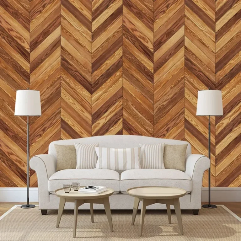 Display Triangular Mosaic Wood Wall Pane
