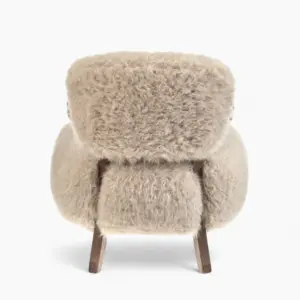 Yeti Sheepskin Armchair with Ottoman 5 | Sohnne® Yeti Sheepskin Armchair with Ottoman 5 - Yeti Sheepskin
