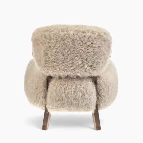 Yeti Sheepskin Armchair with Ottoman 5 - Yeti Sheepskin
