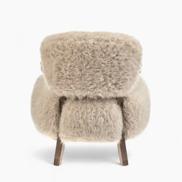 Yeti Sheepskin Armchair with Ottoman 5 - Yeti Sheepskin