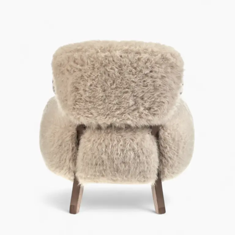 Yeti Sheepskin Armchair with Ottoman 5 - Yeti Sheepskin