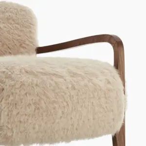 Yeti Sheepskin Armchair with Ottoman 6 - Yeti Sheepskin