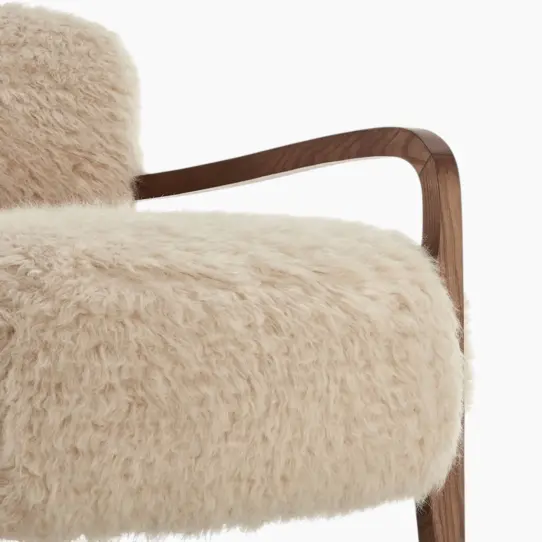 Yeti Sheepskin Armchair with Ottoman 6 - Yeti Sheepskin