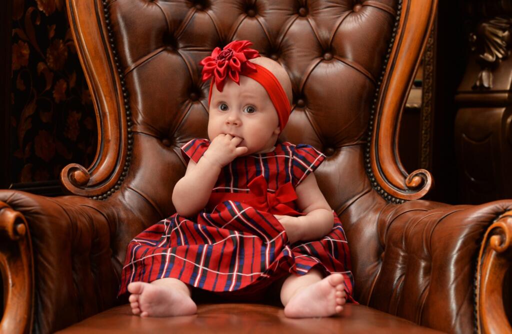 Leather chair for parents