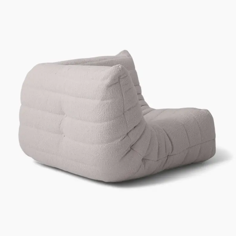 Togo Corner Teddy Velvet Beige 5 - Togo