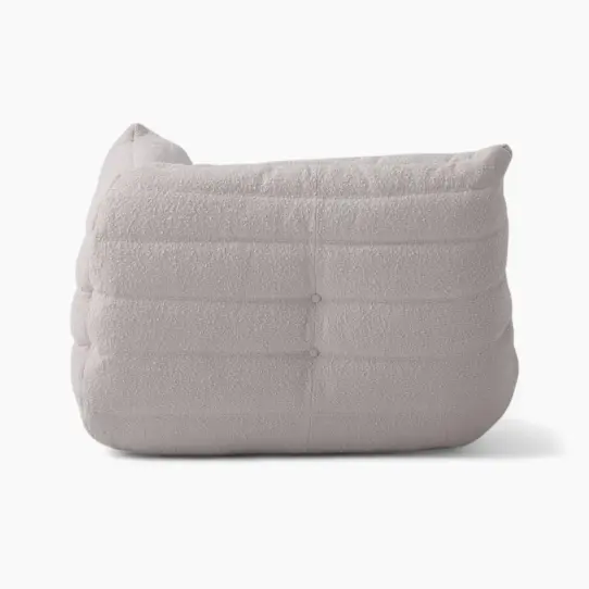 Togo Corner Teddy Velvet Beige 6 - Togo Sofa Corner