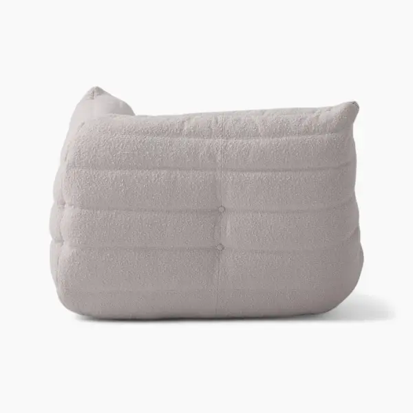Togo Corner Teddy Velvet Beige 6 - Togo Sofa Corner