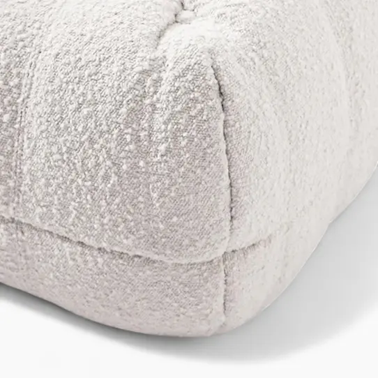 Togo Corner Teddy Velvet Beige 9 - Togo Sofa Corner