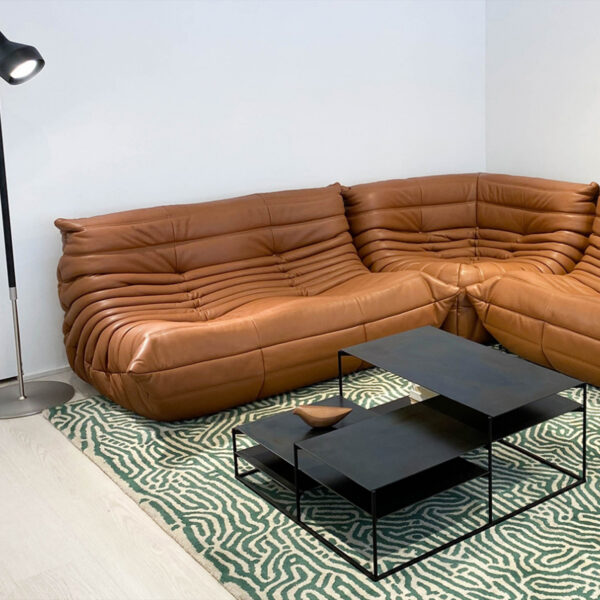 Togo Sofa Fiber Leather Replica | Three Seater
