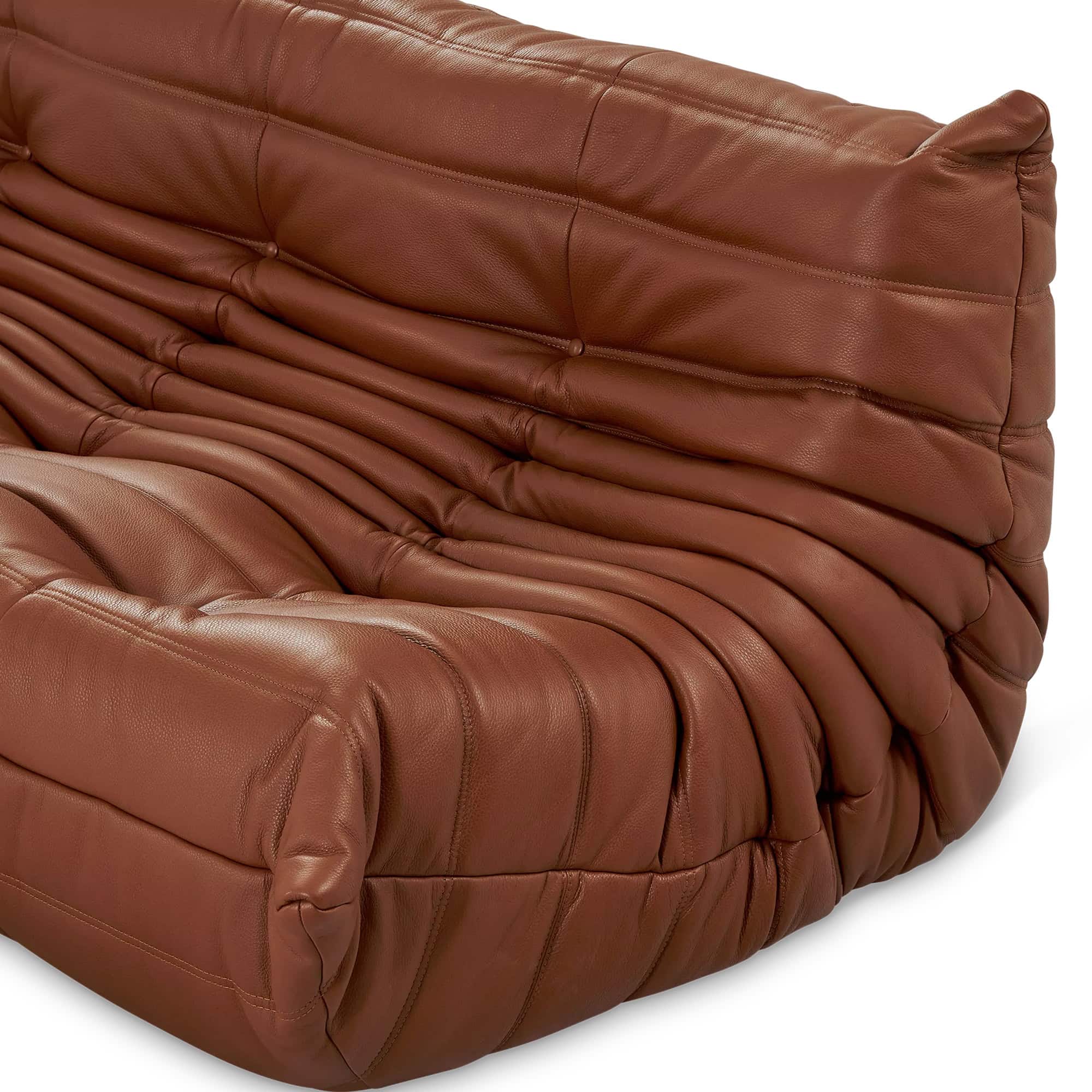 Ducaroy Fireside Sofa Leather 5 Togo Sofa - Brown 14 - Togo Sofa, Tree Seater