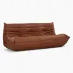 Togo Sofa Fiber Leather Brown 4 Togo Sofa Fiber Leather Brown 4 - Togo Sofa, tree seater