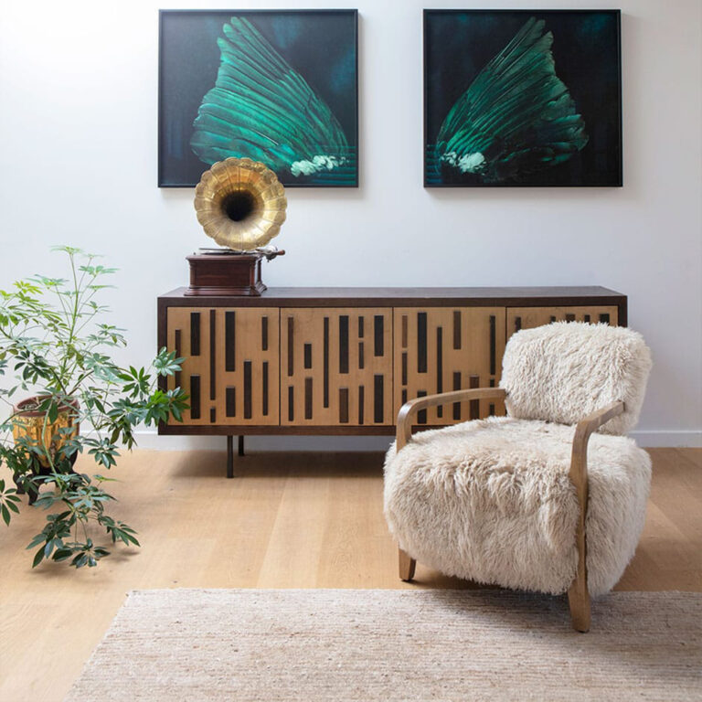 Yeti Sheepskin Armchair with Ottoman 11 - Yeti Sheepskin