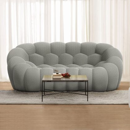 Bubble Loveseat Light Grey 1 - Bubble Loveseat, Bubble