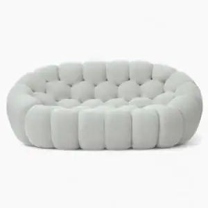 Bubble Sofa Loveseat Light Gray 1 - Bubble Loveseat, Bubble