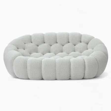 Bubble Sofa Loveseat Light Gray 1 - Bubble Loveseat, Bubble