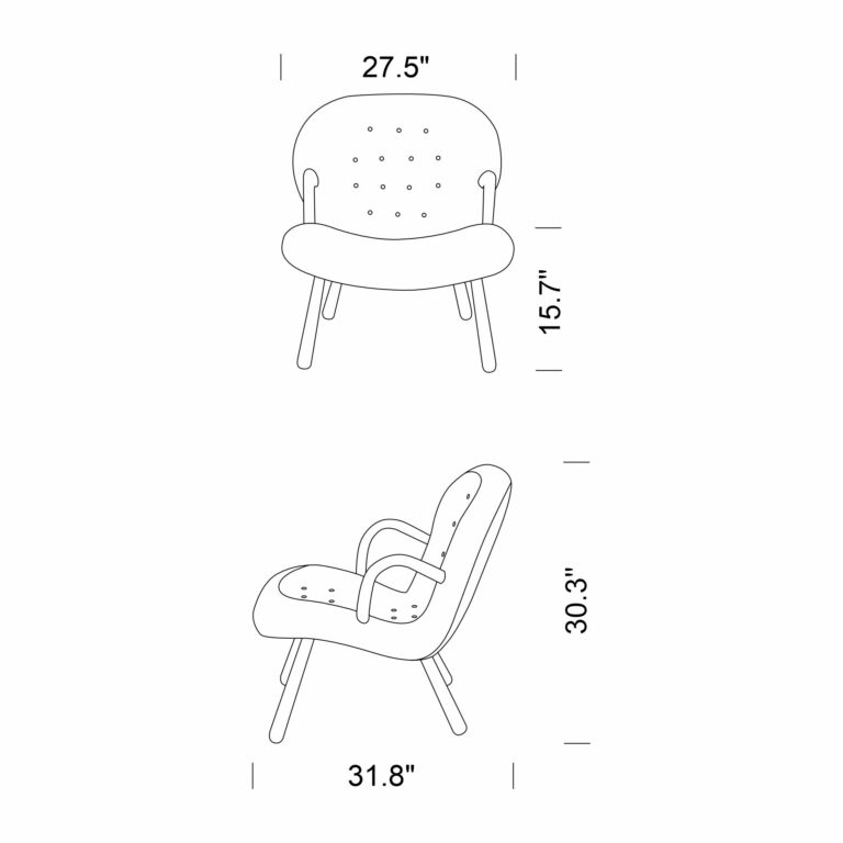 Clam Chair Dimension Mobile scaled - Arctander Clam Chair, Arctander