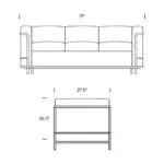 Dimensions Le Corbusier 3 Sofa_Mobile Dimensions Le Corbusier 3 Sofa Mobile