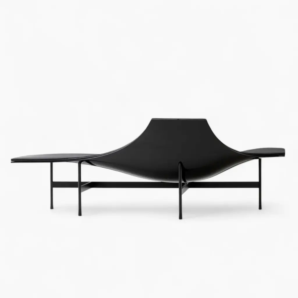 Terminal 1 Armchair Black Leather 4 - Terminal 1 Armchair