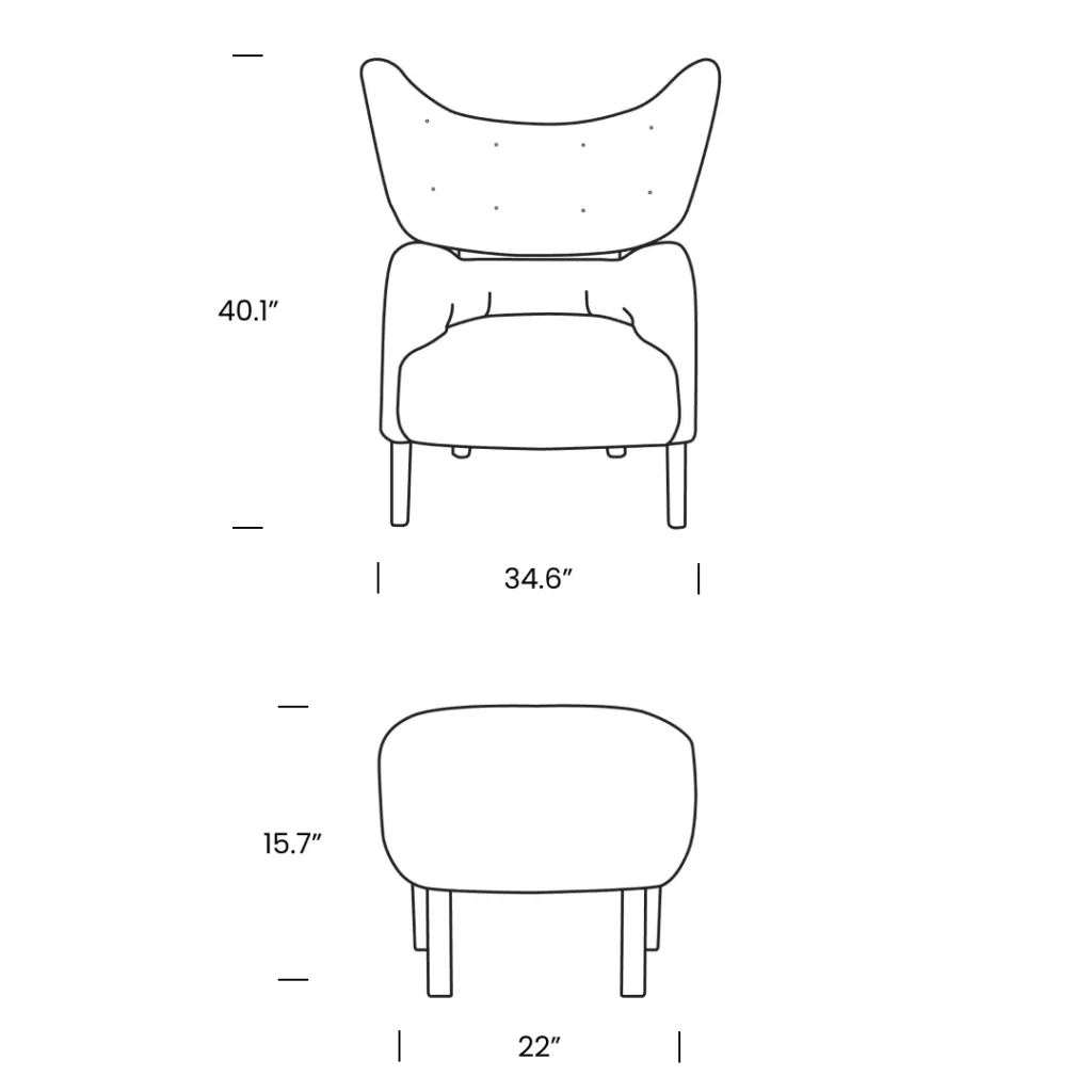 Dimensions My Own Lounge Chair and Ottoman Mobile 1