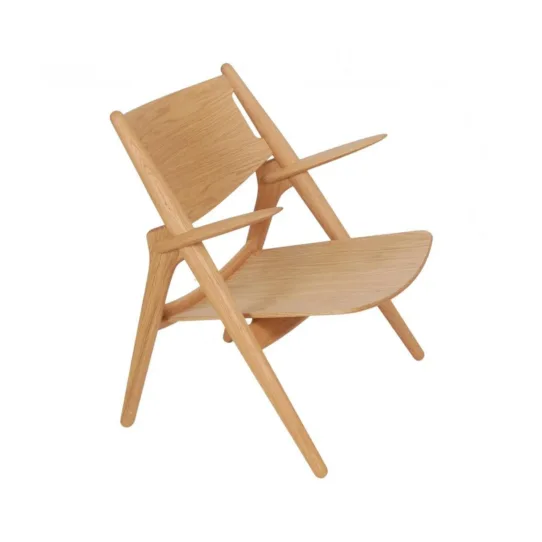 Display CH28T Sawhorse Lounge Chair Oak 4