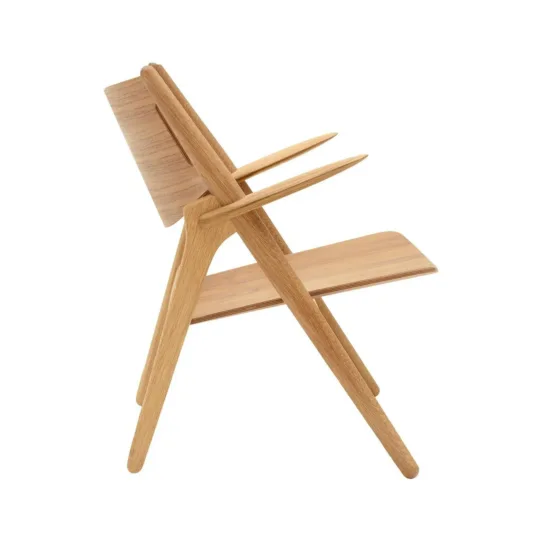 Display CH28T Sawhorse Lounge Chair Oak 5