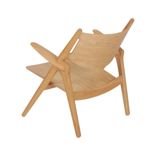 Display CH28T Sawhorse Lounge Chair Oak 6