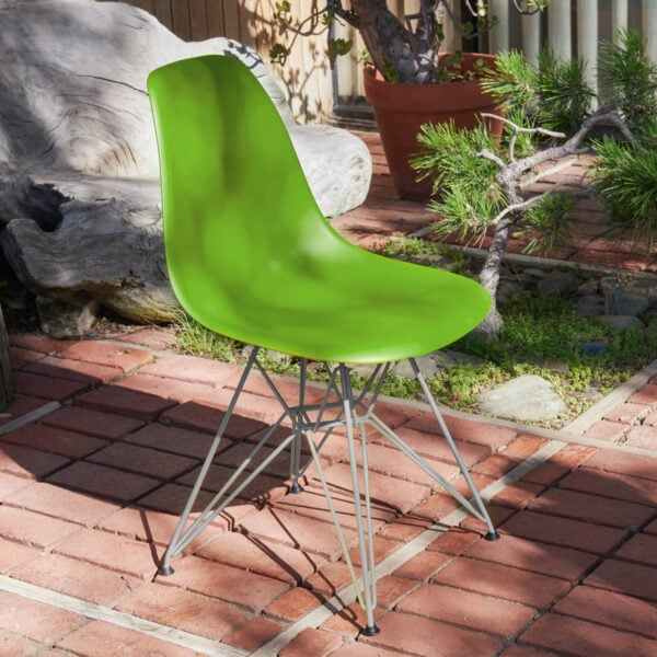 Eames Plastic Side Chair Green 1