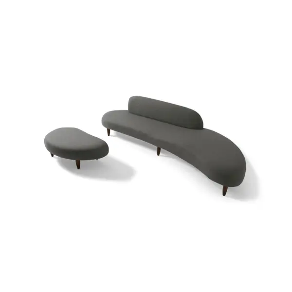 Freeform Sofa Ottoman Replica Grey 3