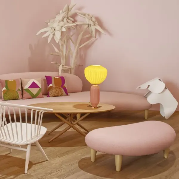 Freeform Sofa Ottoman Replica Pink 4