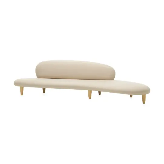 Freeform Sofa Ottoman Replica White 2