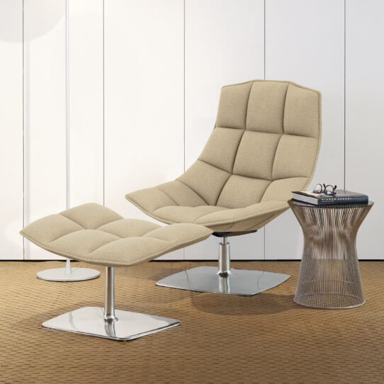 Jehs and Laub Lounge Chair and Ottoman Replica (Pedestal Base)