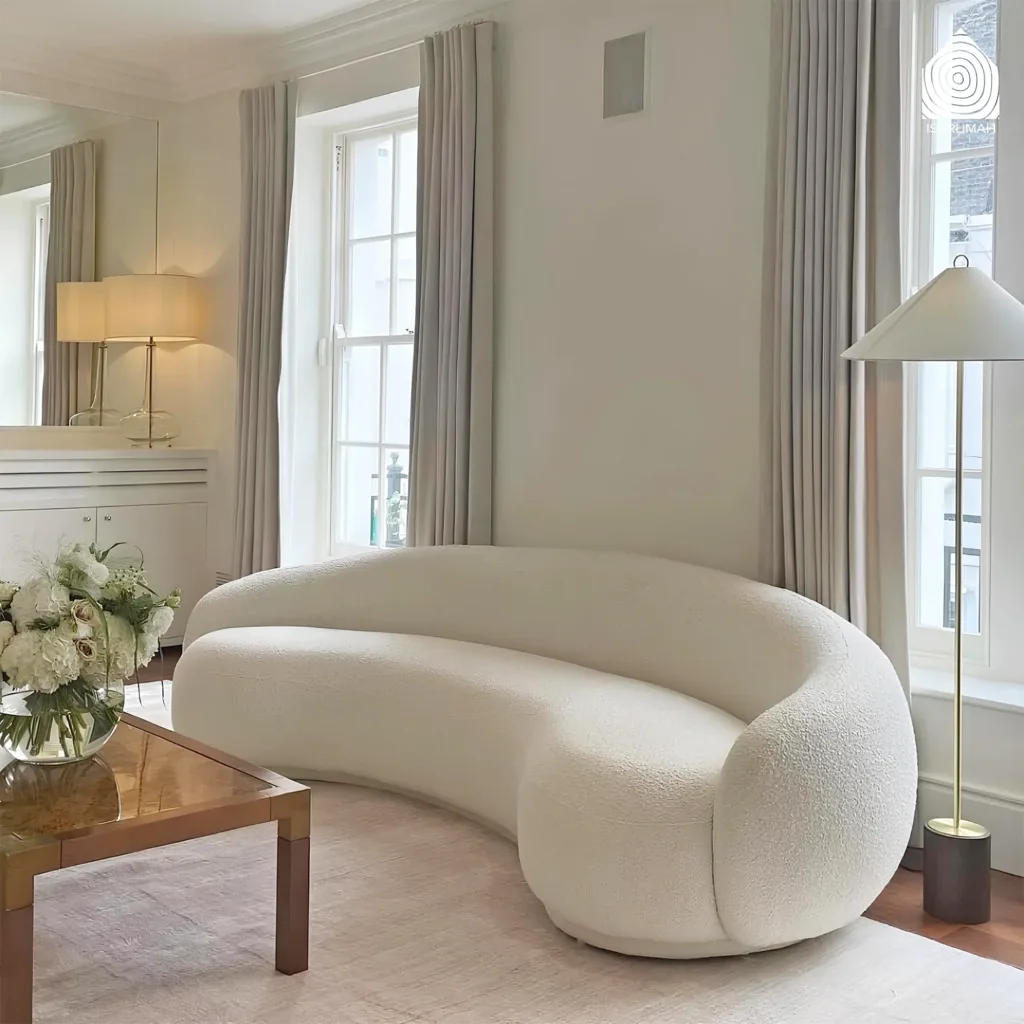 Savelle Modern Curved Sofa Replica