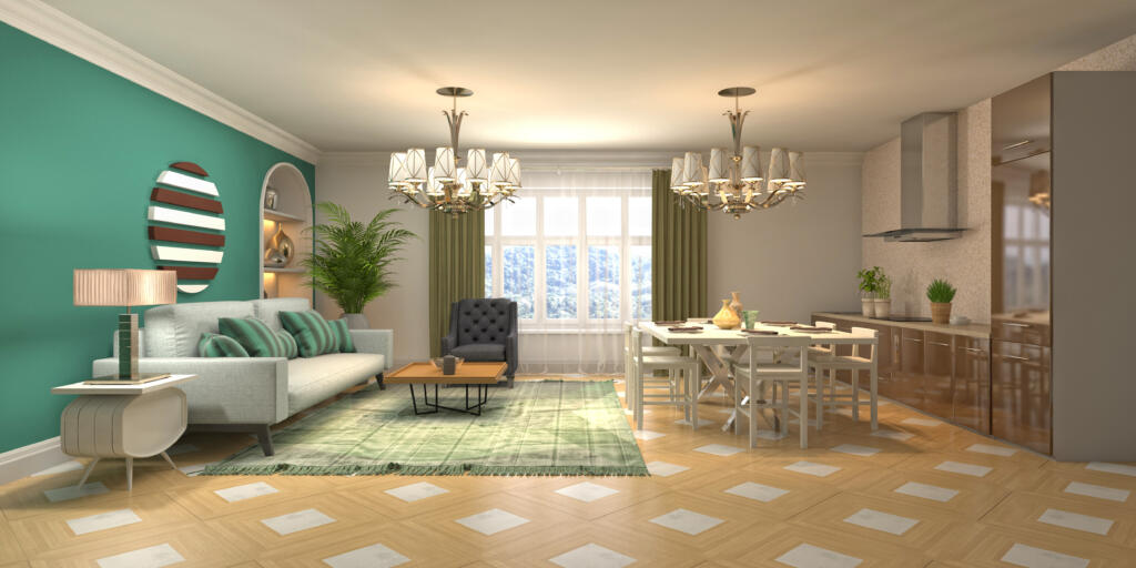 illustration living room interior