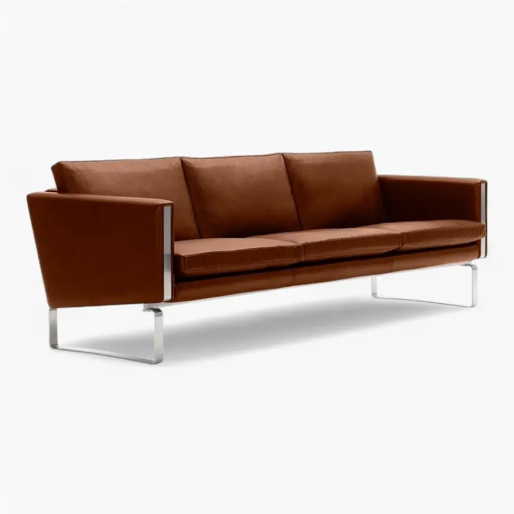 CH103 Sofa Replica Dark Brown 2 - Hans Wegner CH103