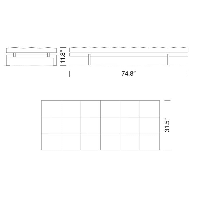 Dimensions PK80 Daybed Mobile - PK80 Daybed Replica