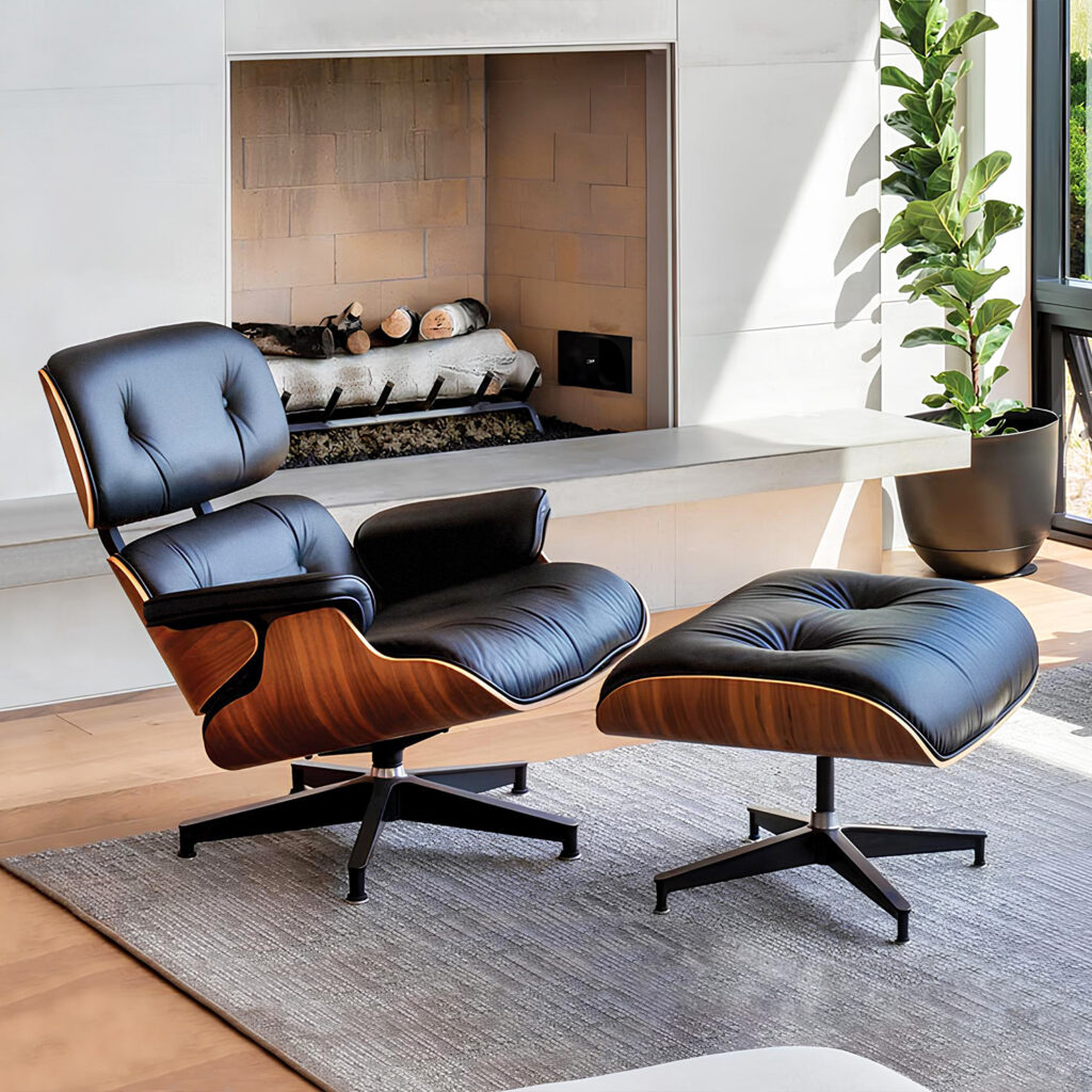 Eames Lounge Chair Black Palisander 1