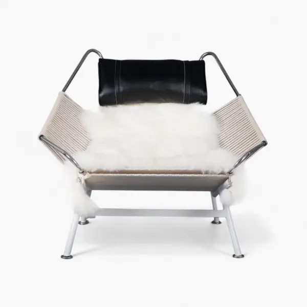 Flag Halyard Chair Replica Black Leather 3 - PP225 Flag Halyard Chair