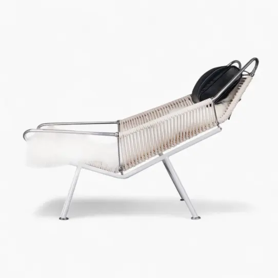 Flag Halyard Chair Replica Black Leather 4 - PP225 Flag Halyard Chair