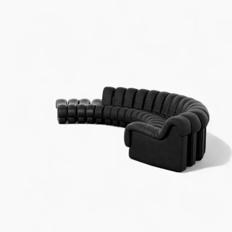 DS 600 Modular Sofa Black Vegan Leather 5 - DS 600 Modular Sofa Replica