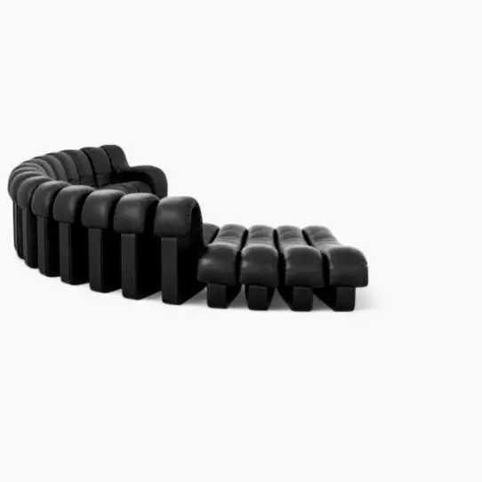 DS 600 Modular Sofa Black Vegan Leather 8 - DS 600 Modular Sofa Replica