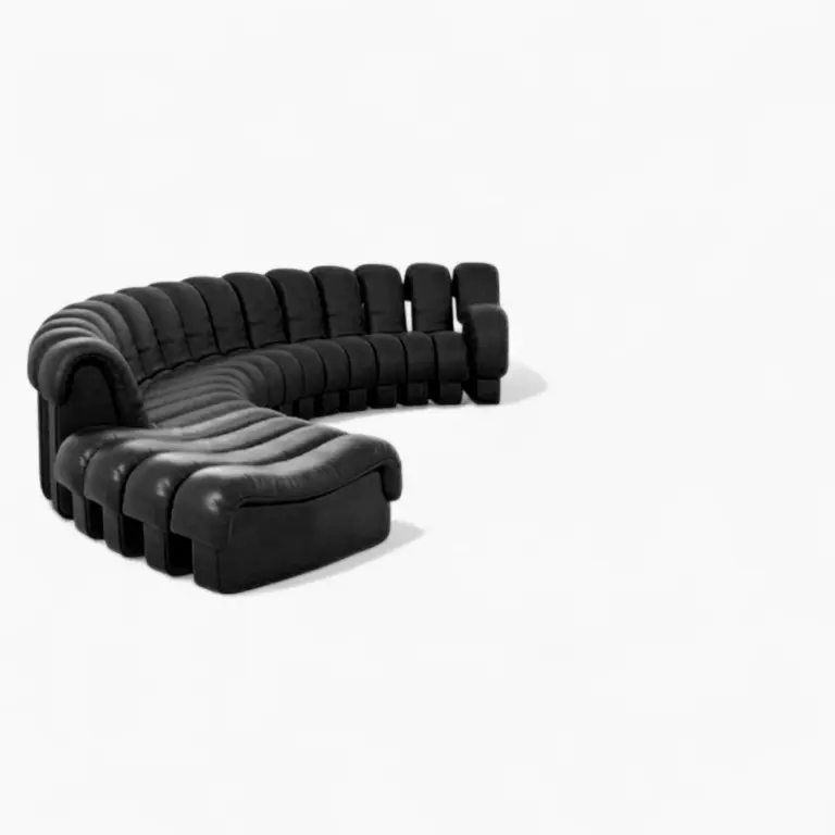 DS 600 Modular Sofa Black Vegan Leather 9 - DS 600 Modular Sofa Replica