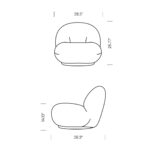 Dimensions Preston Chair_Mobile Dimensions Preston Chair Mobile - Pacha Lounge Chair Replica, Lounge Chair