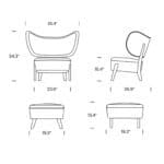 Dimensions TMBO Lounge Chair with Ottoman Mobile Dimensions TMBO Lounge Chair with Ottoman Mobile - TMBO Lounge Chair with Ottoman Replica