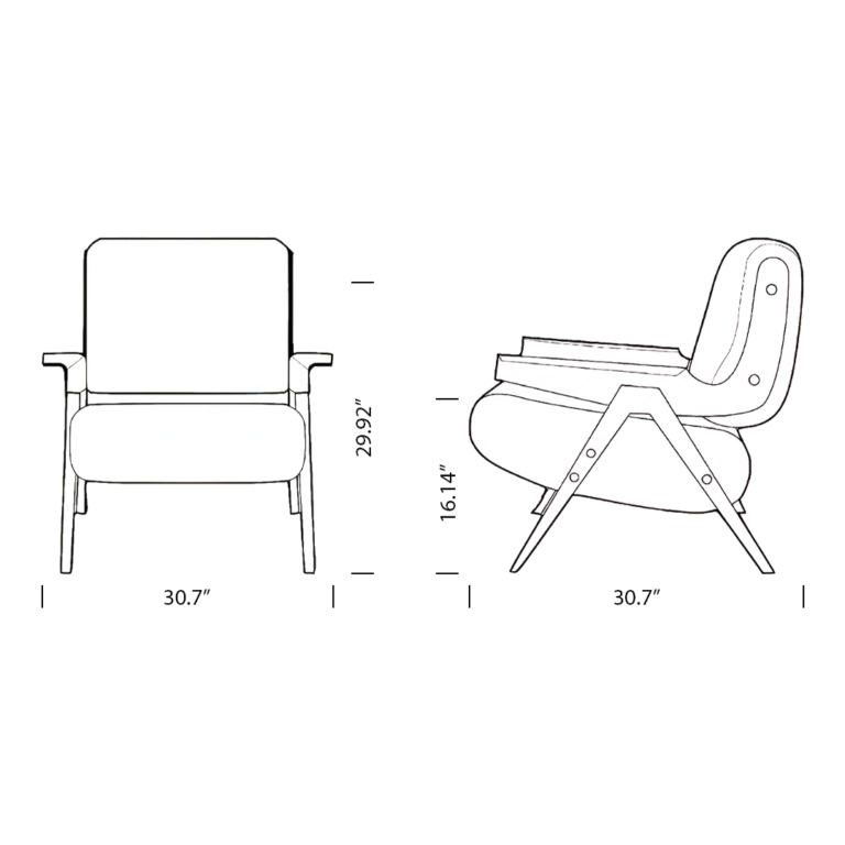 Lina Armchair Replica Dimensions Mobile