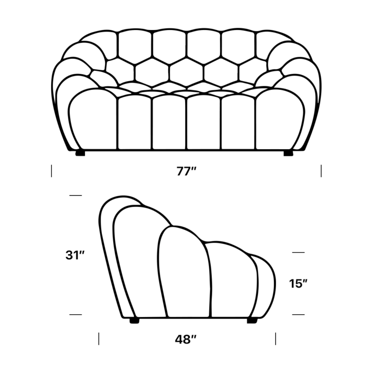 Bubble-Sofa-Loveseat-Dimension-mobile | Sohnne® Bubble Sofa Loveseat Dimension mobile - Bubble Loveseat, Bubble