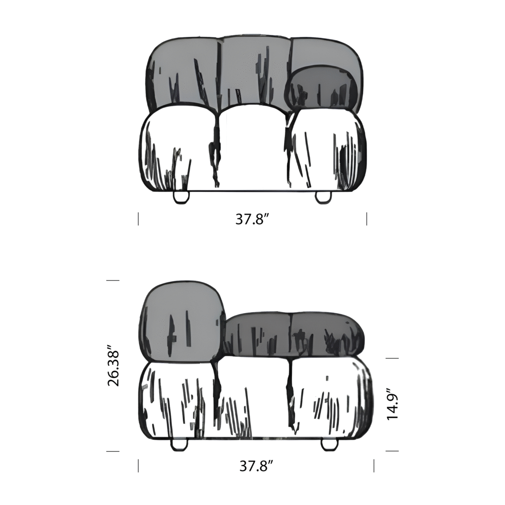 Camaleonda Armrest Replica Dimensions Mobile | Sohnne® Camaleonda Armrest Replica Dimensions Mobile 1 - Camaleonda