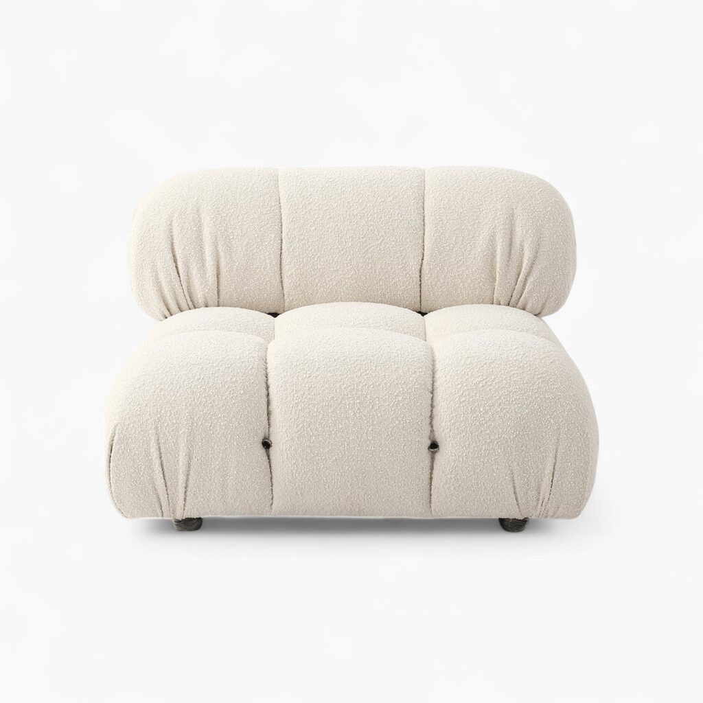 Camaleonda Module Armless Boucle White 4 - Camaleonda
