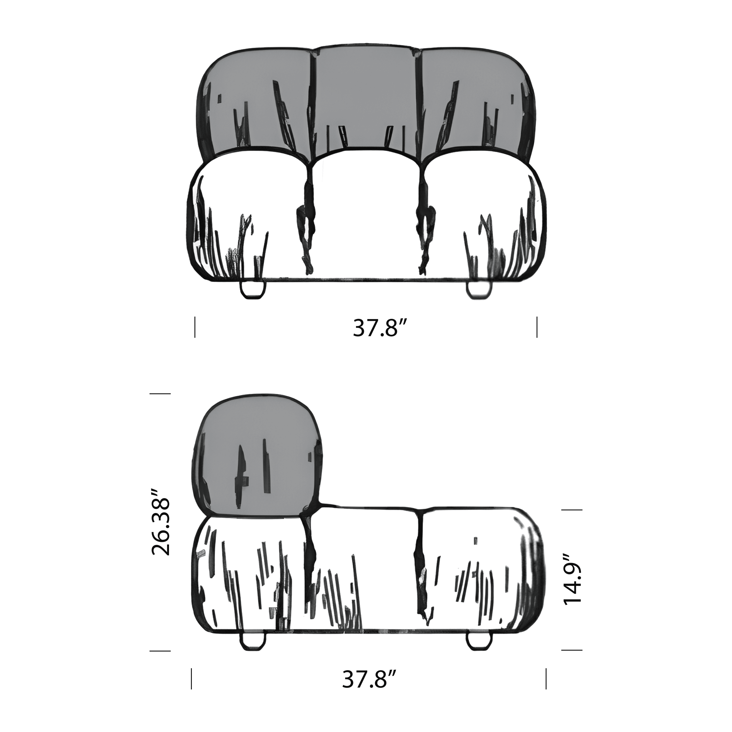 Camaleonda Module Armless Replica Dimensions Mobile 3 - Camaleonda